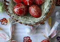 red and white baubles on brown woven basket